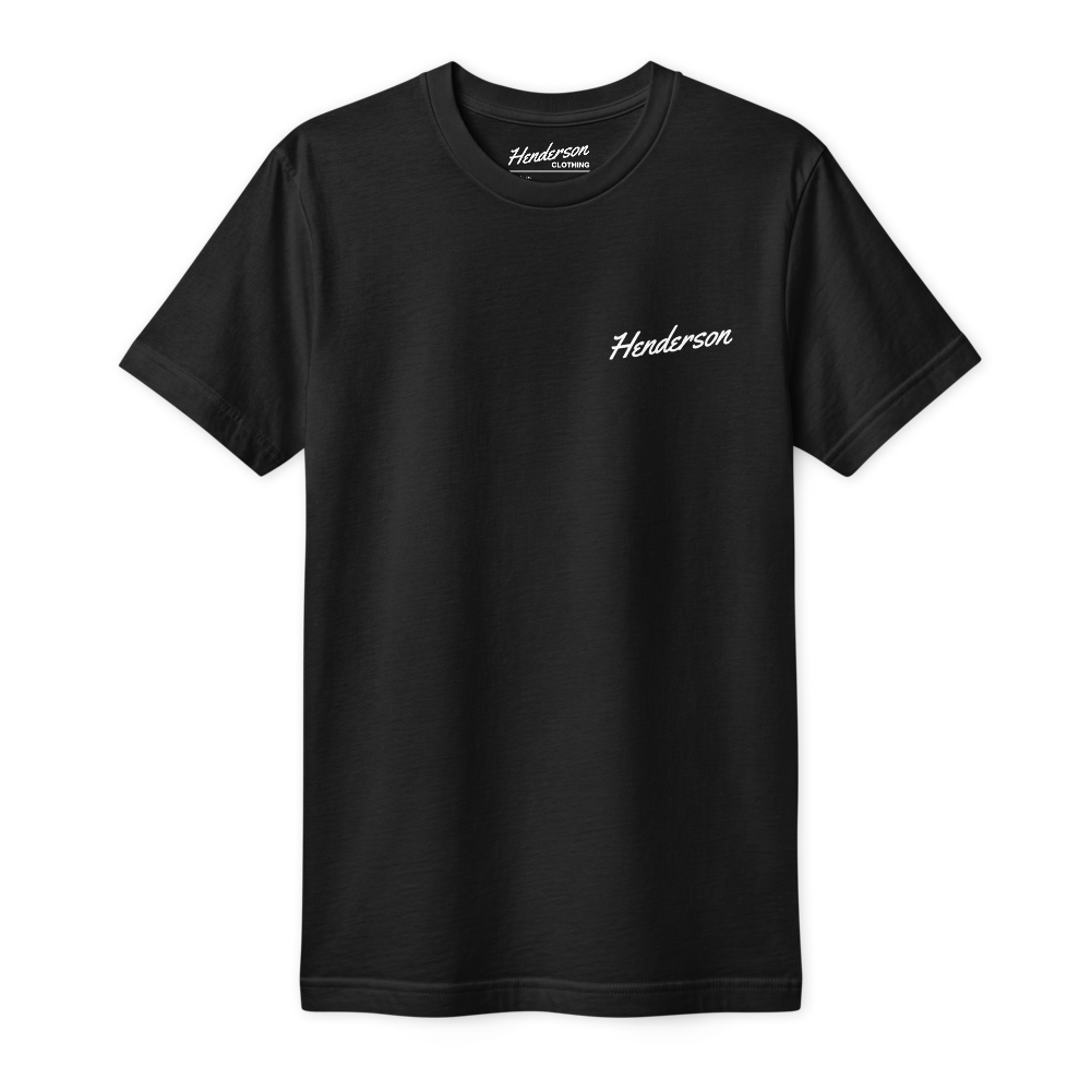 Signature Ring Spun Cotton Fine Jersey Black T-Shirt