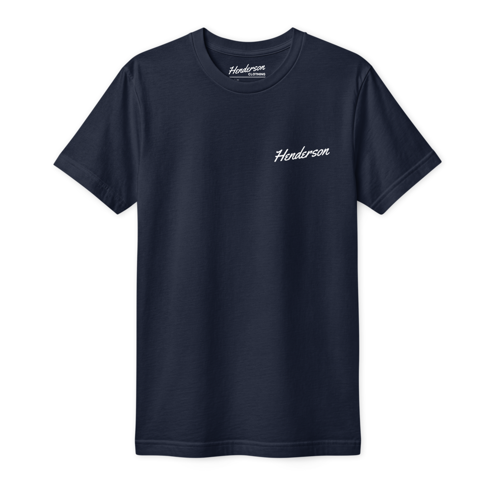 Signature Ring Spun Cotton Fine Jersey Navy Blue T-Shirt